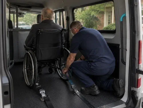 Aged care wheelchair taxi transport in Monash for elderly passengers and supported trips.