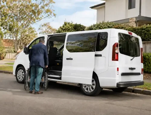 Spacious maxi taxi service for group travel, wheelchair passengers and support companions in Monash.