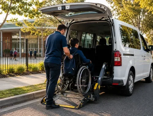 Wheelchair school run transport in Monash for students needing accessible travel support.
